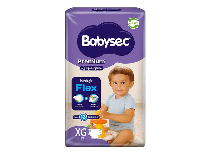 Pañal Babysec premium 14unid. Talla XG