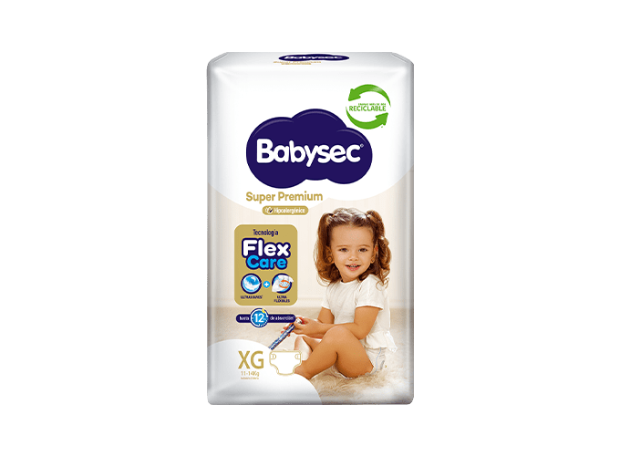 Pañal Babysec Super premium 14 unid. Talla xg