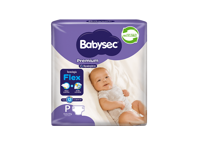 Pañal Babysec premium 20unid. Talla P